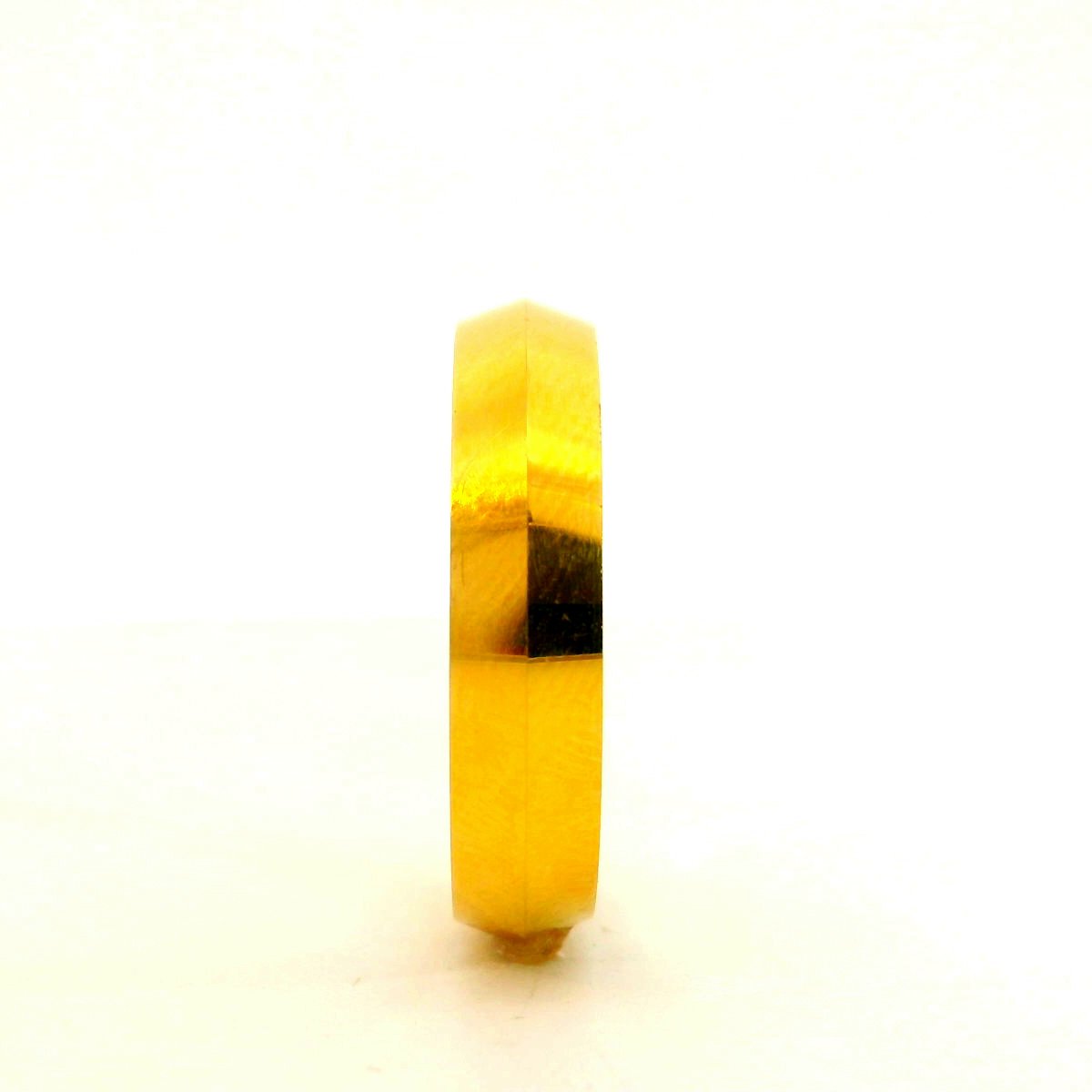 Polished Gold Faceted Ring